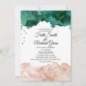 Invitations de Mariage de automne rustique vert et (Devant)