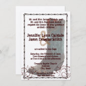 Invitations de mariage de barbelé de bottes de (Devant / Derrière)