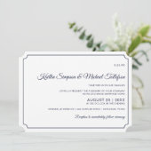 Invitations de mariage de base à la frontière (ble (Debout devant)