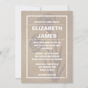 Invitations de mariage de base Vintages