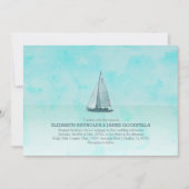 Invitations de mariage de bateaux fantasques (Devant)