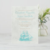 Invitations de mariage de bateaux rustiques (Debout devant)