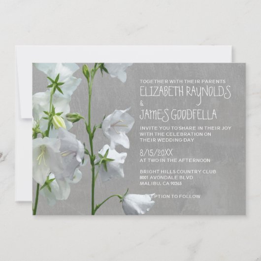 Invitations de mariage de Bellflower (Devant)