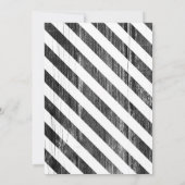 Invitations De Mariage De Black Et White Stripes (Dos)