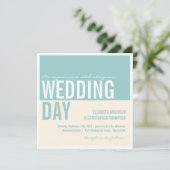 Invitations de mariage de blocs graphiques moderne (Debout devant)