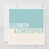 Invitations de mariage de blocs graphiques moderne (Dos)