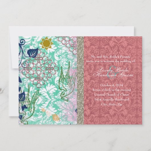 Invitations de mariage de Boho Chic Gypsy Ragbag (Devant)