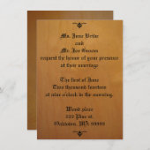 Invitations de mariage de bois (Devant / Derrière)