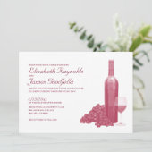 Invitations de mariage de bouteille de vin (Debout devant)