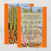 Invitations de mariage de Cactus du Sud-Ouest (Devant / Derrière)