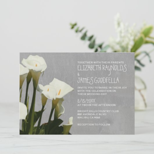 Invitations de mariage de Calla Lily (Debout devant)