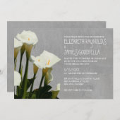 Invitations de mariage de Calla Lily (Devant / Derrière)