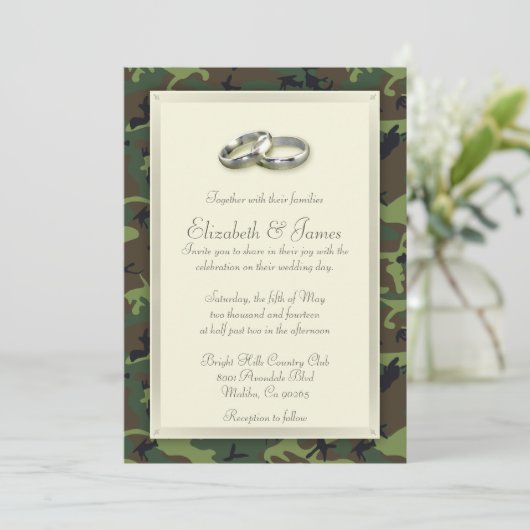 Invitations de mariage de Camo (Debout devant)