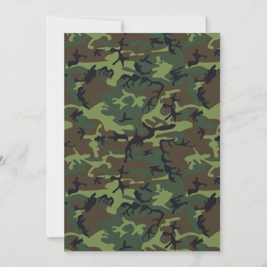 Invitations de mariage de Camo (Dos)