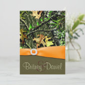 Invitations de mariage de Camo de chasse (Debout devant)