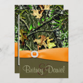 Invitations de mariage de Camo de chasse (Devant / Derrière)