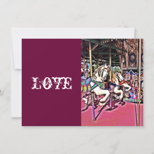 Invitations de mariage de carnaval d'amour de (Dos)