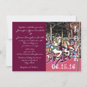 Invitations de mariage de carnaval d'amour de (Devant)
