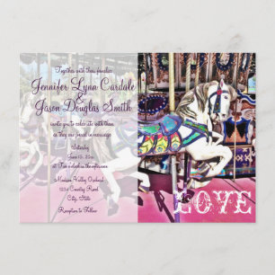 Invitations de mariage de carnaval de cheval de