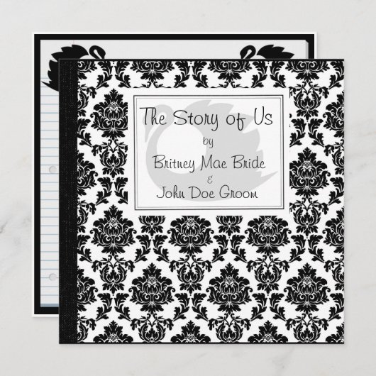 Invitations de mariage de carnet de composition (Devant / Derrière)