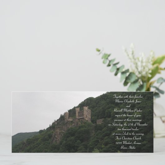 Invitations de mariage de château (Debout devant)