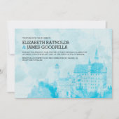 Invitations de mariage de château de conte de fées (Devant)
