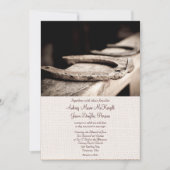Invitations de mariage de chaussures Rustic Wester (Devant)