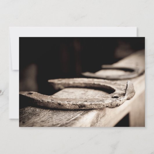 Invitations de mariage de chaussures Rustic Wester (Dos)