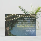 Invitations de mariage de chêne de coeur sculpté r (Debout devant)