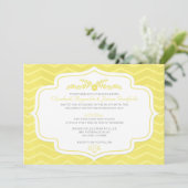 Invitations de mariage de Chevron jaune (Debout devant)
