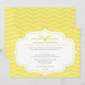 Invitations de mariage de Chevron jaune (Devant / Derrière)