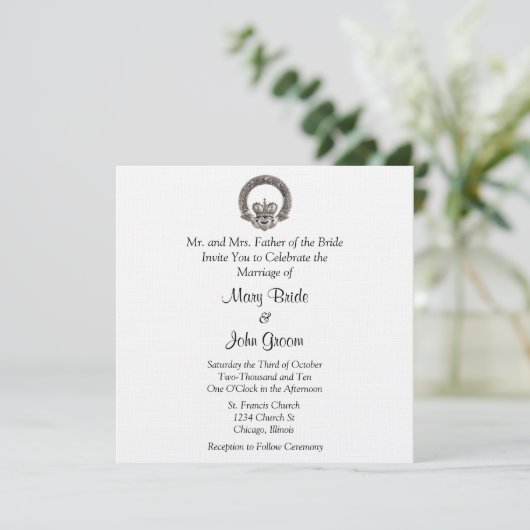 Invitations de mariage de Claddagh (Debout devant)