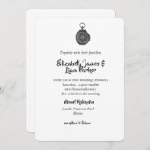 Invitations de mariage de Compass (Devant / Derrière)