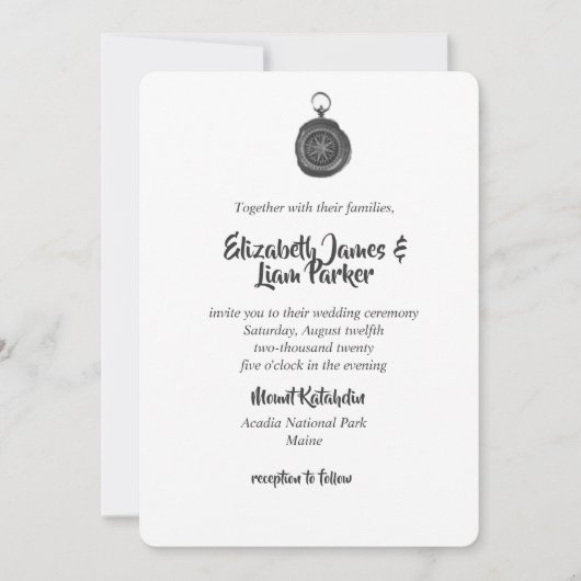 Invitations de mariage de Compass (Devant)