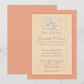 Invitations de mariage de corail (Devant / Derrière)