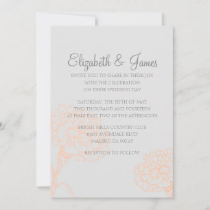 Invitations de mariage de corail moderne sur mesur