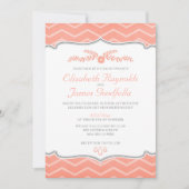 Invitations de mariage de Coral Zigzag (Devant)