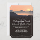 Invitations de mariage de coucher du soleil de (Devant)