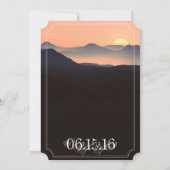 Invitations de mariage de coucher du soleil de (Dos)