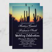 Invitations de mariage de coucher du soleil de (Devant / Derrière)