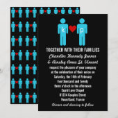 Invitations de mariage de couples d'amour de (Devant / Derrière)