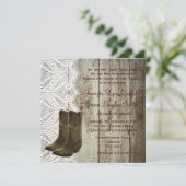 Invitations de mariage de cow-boys à vos bottes (Debout devant)