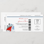 Invitations de mariage de croisière de carte (Devant / Derrière)