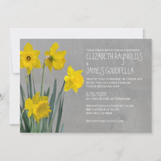 Invitations de mariage de Daffodil (Devant)