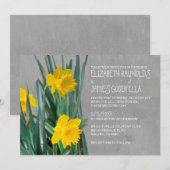 Invitations de mariage de Daffodils (Devant / Derrière)