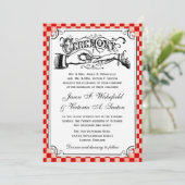 Invitations de mariage de damier de Steampunk (Debout devant)