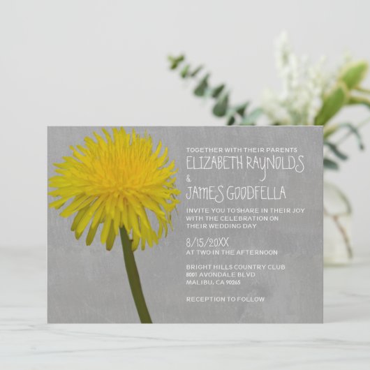 Invitations de mariage de Dandelion (Debout devant)