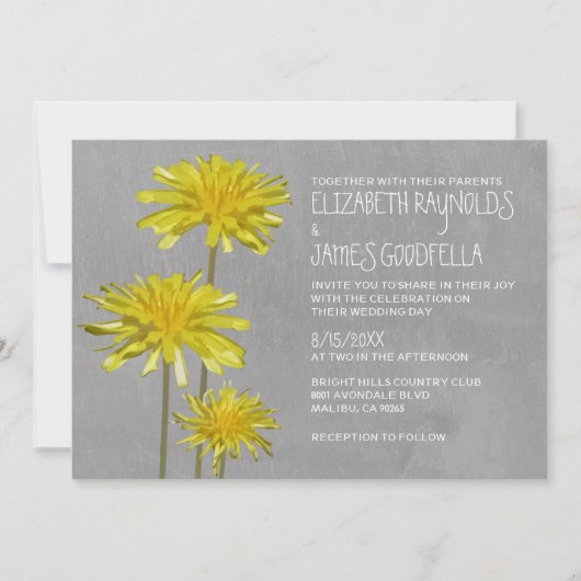 Invitations de mariage de Dandelions (Devant)