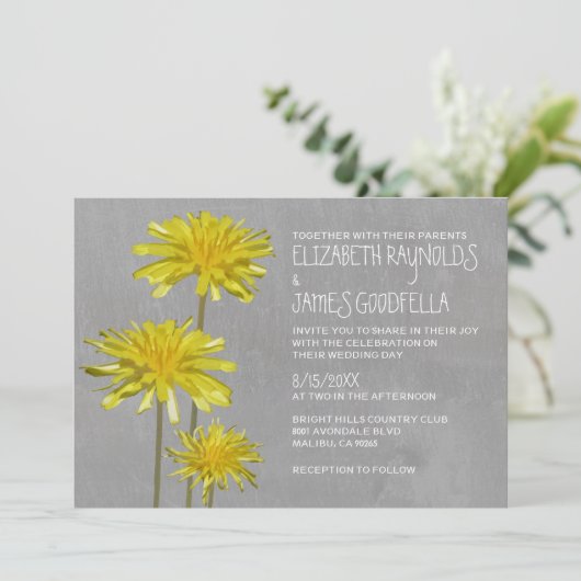 Invitations de mariage de Dandelions (Debout devant)