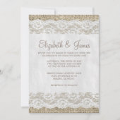 Invitations de mariage de dentelle Brown (Devant)